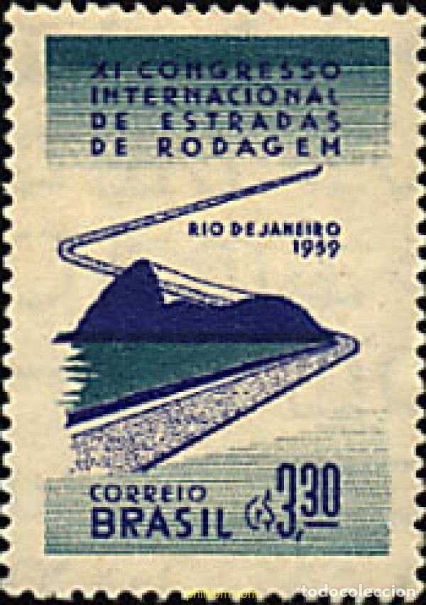 Sellos: 39572 MNH BRASIL 1959 11 CONGRESO INTERNACIONAL DE CARRETERAS