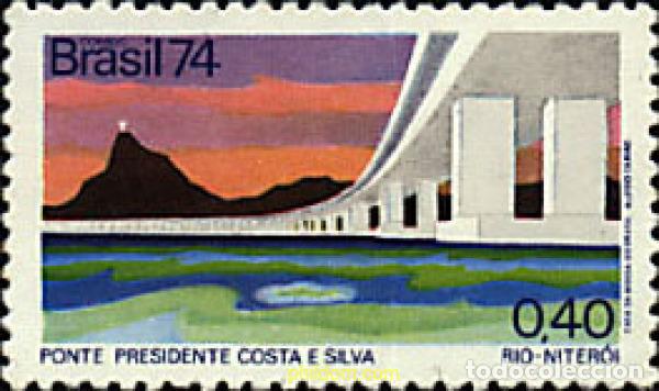 Sellos: 39580 MNH BRASIL 1974 INAUGURACION DEL PUENTE PRESIDENTE COSTA E RIO DE SILVA EN RIO NITEROI