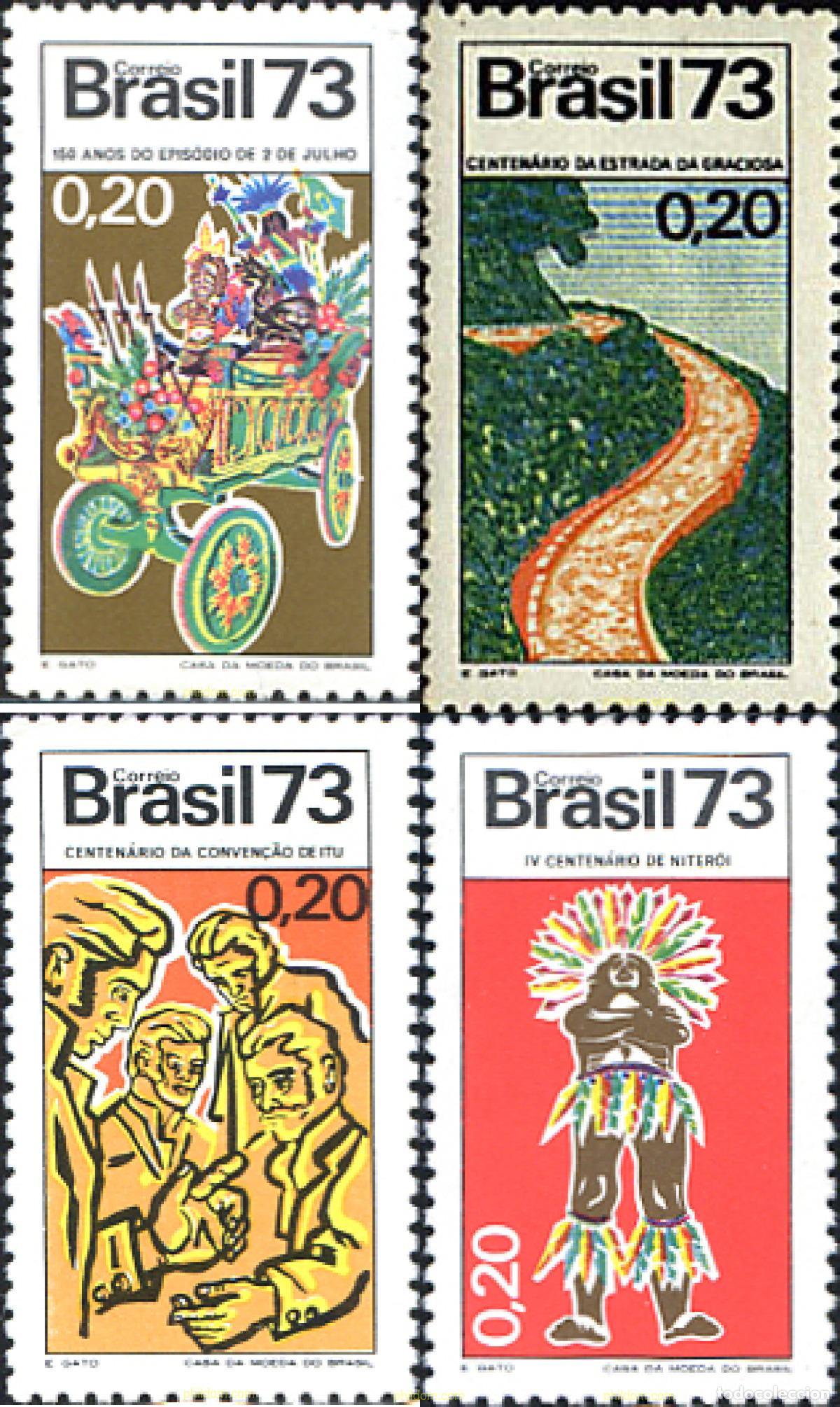 Sellos: 39578 MNH BRASIL 1973 SERIE BASICA