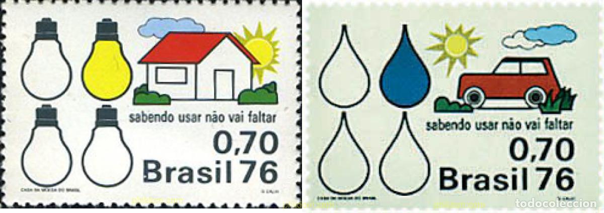 Sellos: 47728 MNH BRASIL 1976 AHORRO DE ENERGIA