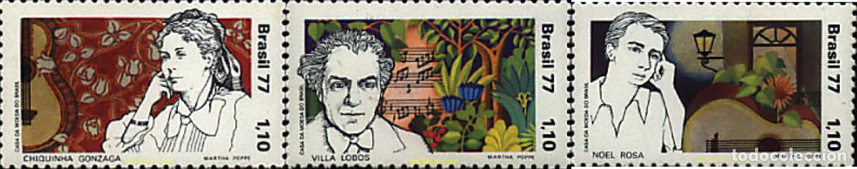 Sellos: 57781 MNH BRASIL 1977 COMPOSITORES DEL BRASIL