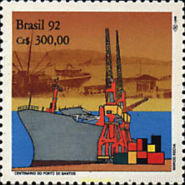 Sellos: 57798 MNH BRASIL 1992 CENTENARIO DEL PUERTO DE SANTOS