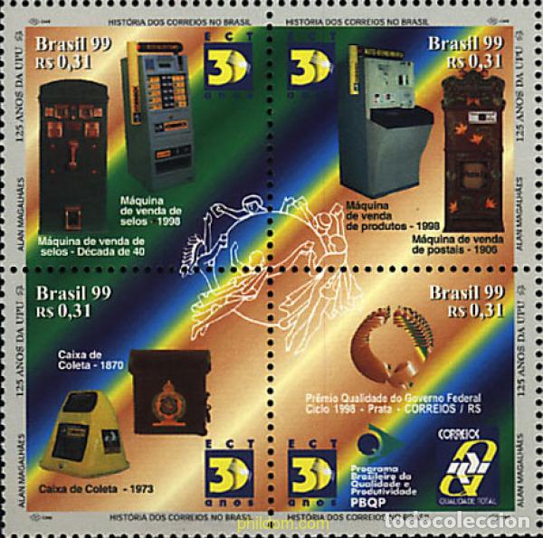 Sellos: 6051 MNH BRASIL 1999 125 ANIVERSARIO DE LA UPU Y 30 ANIVERSARIO DE LA ECT (EMPRESA BRASILE&Ntilde;A DE CO