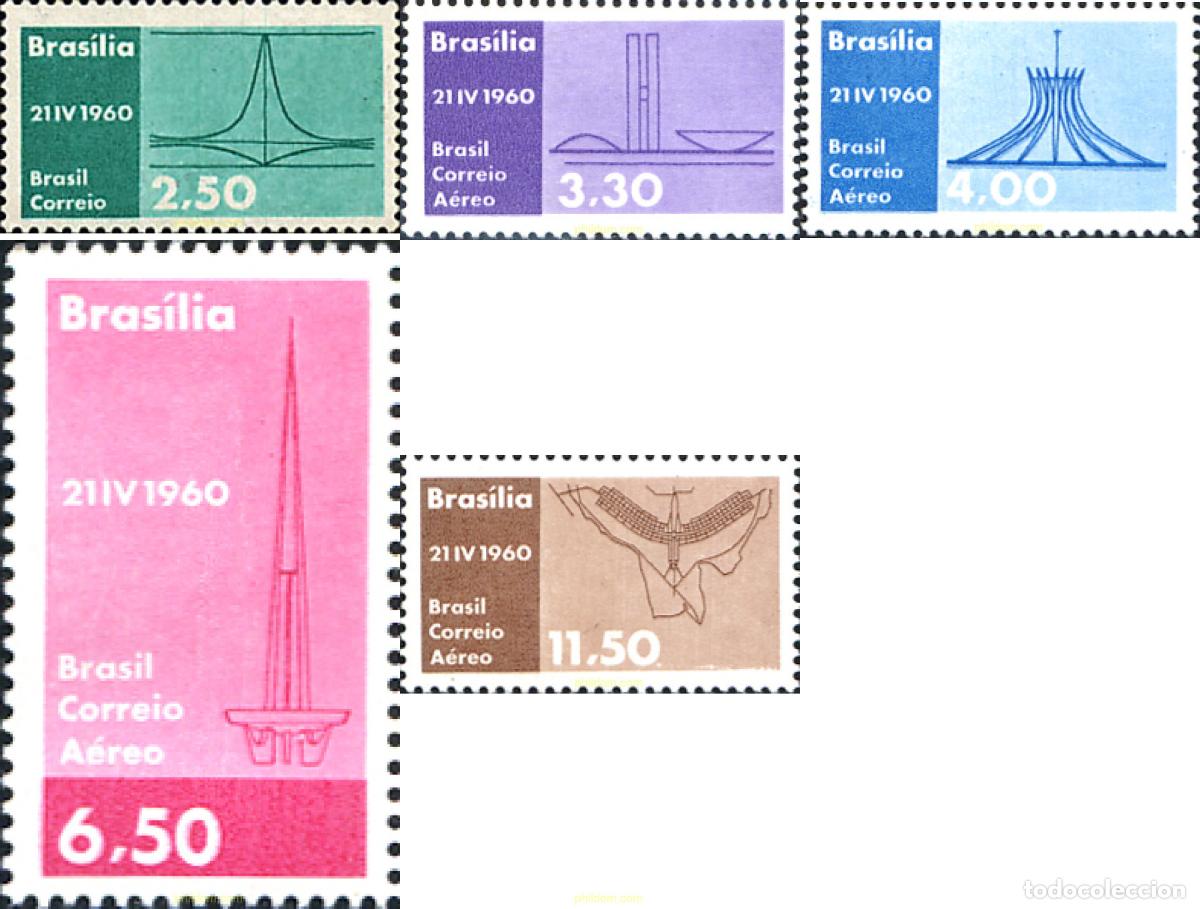 Sellos: 51614 MNH BRASIL 1960 INAGURACION DE LA NUEVA CAPITAL DE BRASIL