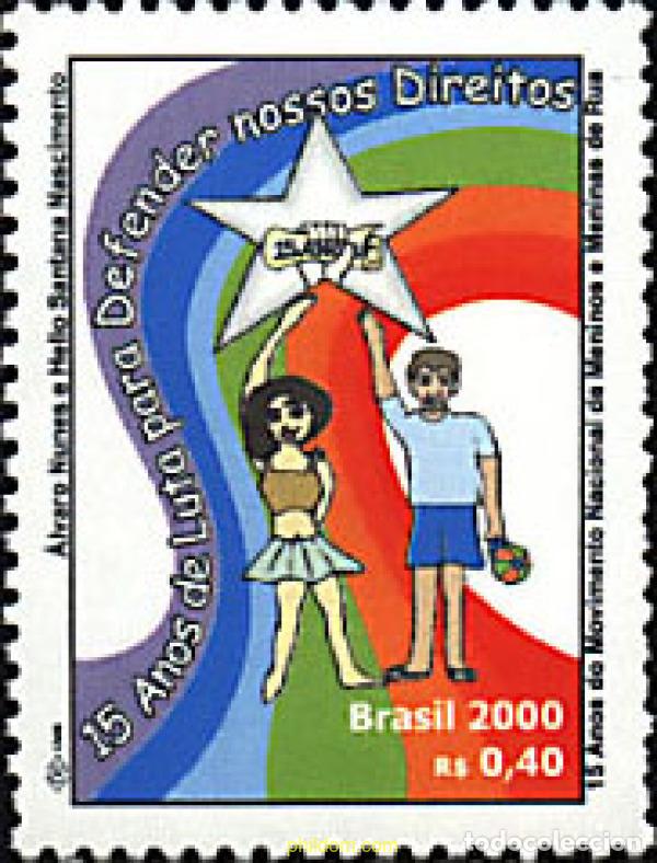 Sellos: 77631 MNH BRASIL 2000 15 ANIVERSARIO DEL MOVIMIENTO NACIONAL DE NI&Ntilde;OS Y NI&Ntilde;AS DE LA CALLE