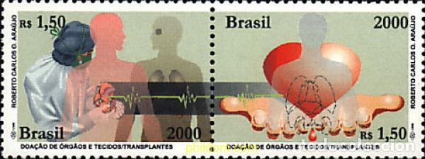 Sellos: 4717 MNH BRASIL 2000 DONACION Y TRASPLANTE DE ORGANOS