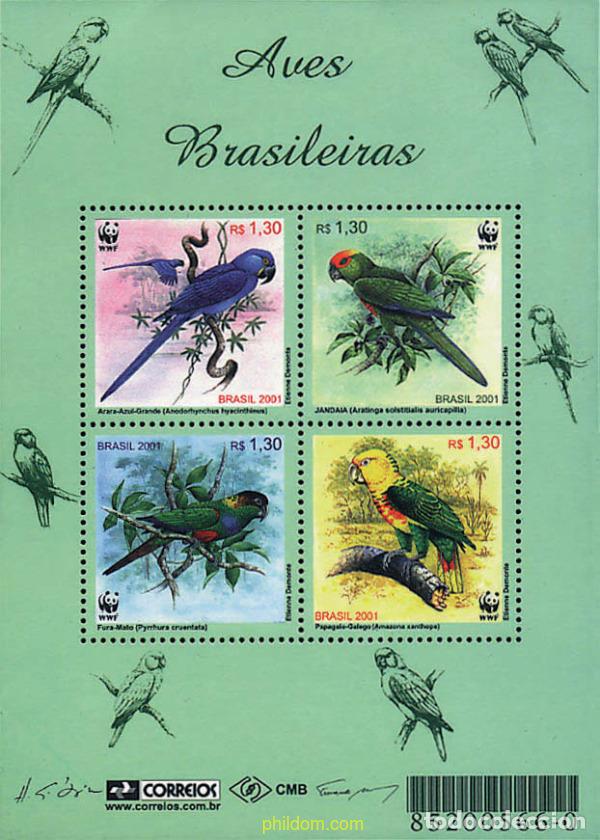 Sellos: 98773 MNH BRASIL 2001 AVES DE BRASIL