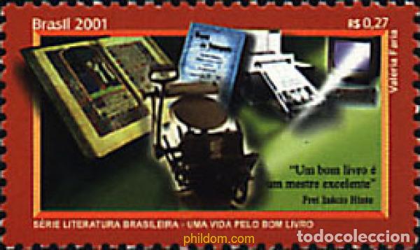Sellos: 74240 MNH BRASIL 2001 UNA VIDA POR UN BUEN LIBRO