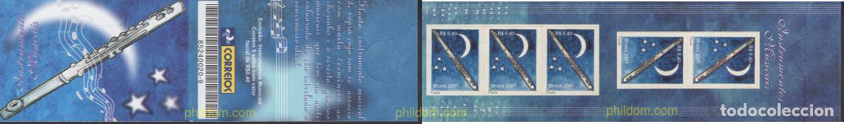 Sellos: 663824 MNH BRASIL 2001 INSTRUMENTOS MUSICALES