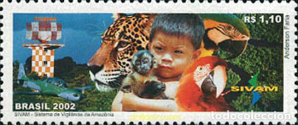 Sellos: 110266 MNH BRASIL 2002 PROYECTO SIVAM (PROTECCION DE LA NATURALEZA)