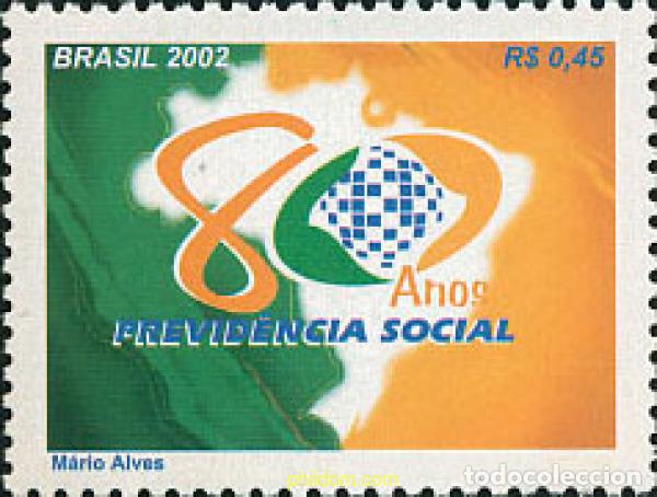 Sellos: 113676 MNH BRASIL 2002 80 A&Ntilde;OS DE PREVIDENCIA SOCIAL