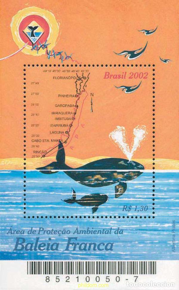 Sellos: 113889 MNH BRASIL 2002 AREA DE PROTECCION DE LA BALENA FRANCA
