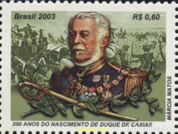 Sellos: 133256 MNH BRASIL 2003 2 CENTENARIO DEL NACIMIENTO DEL DUQUE DE CAXIAS