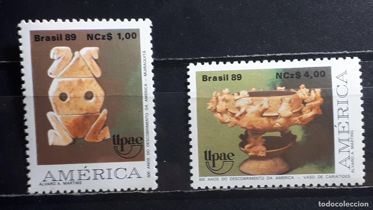 Sellos: BRASIL. A&Ntilde;O 1989. **. YVERT 1935/6