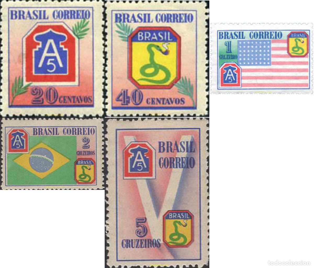 Sellos: 663883 HINGED BRASIL 1945 REGRESO DE ITALIA DE LAS TROPAS BRASILE&Ntilde;AS