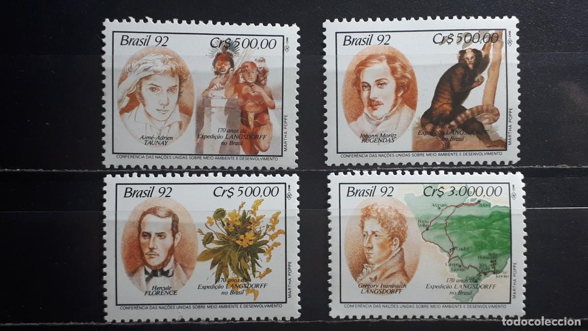 Sellos: BRASIL. A&Ntilde;O 1992. **. YVERT 2067/70