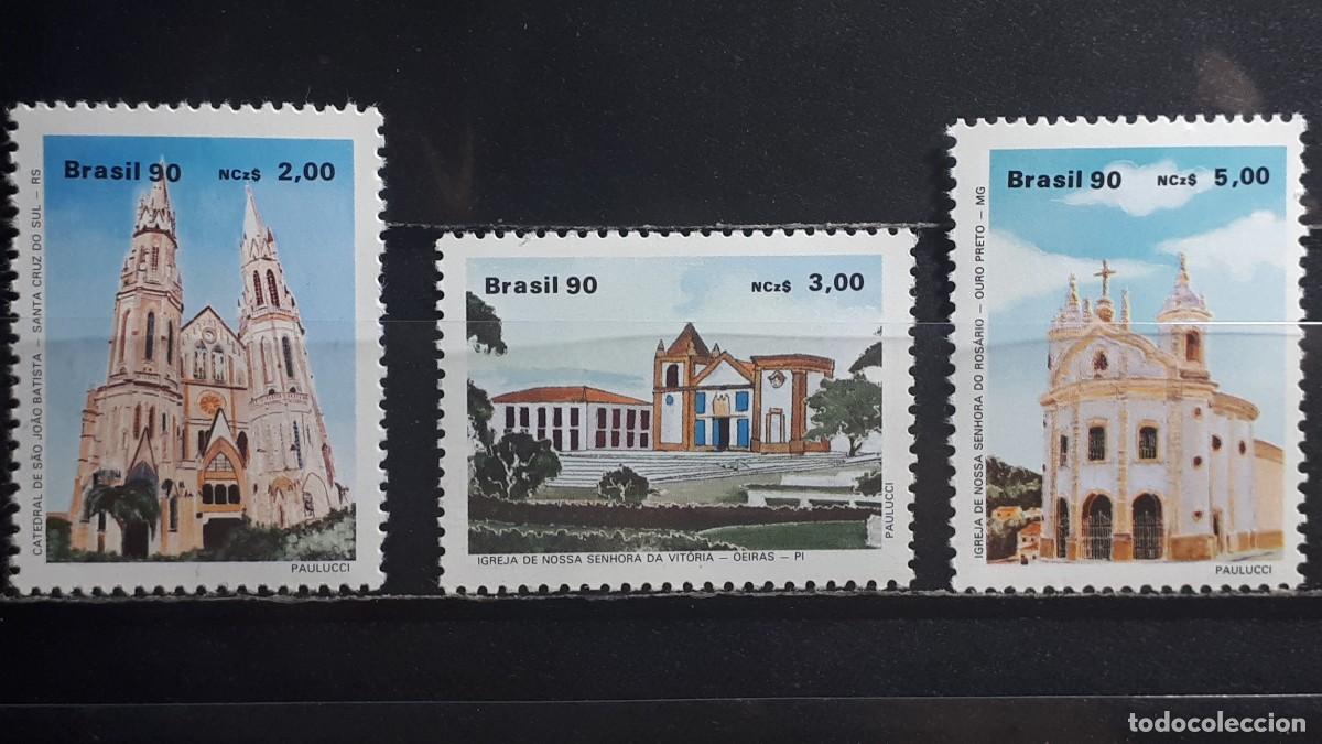 Sellos: BRASIL. A&Ntilde;O 1990. **. YVERT 1950/2