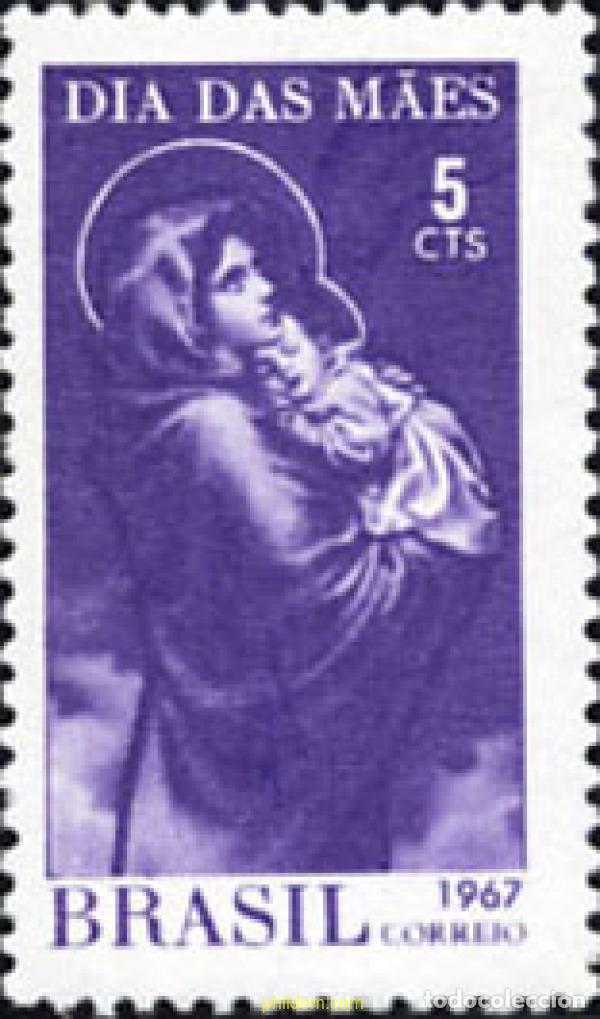Sellos: 170685 MNH BRASIL 1967 DIA DE LA MADRE