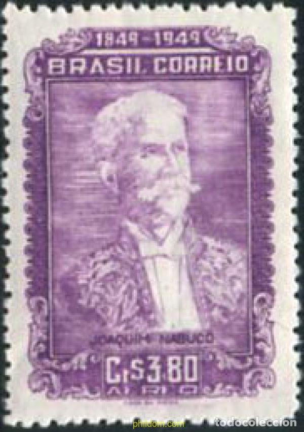 Sellos: 206484 MNH BRASIL 1949 100 ANIVERSARIO DE NACIMIENTO DE JOAQUIM NABUCO