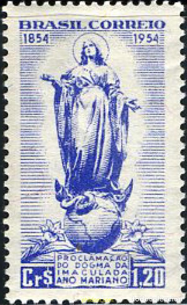 Sellos: 168647 MNH BRASIL 1954 CONMEMORACION DEL A&Ntilde;O DE LA VIRGEN