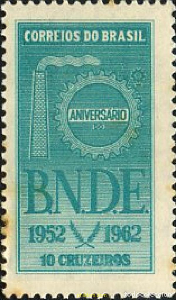 Sellos: 169614 MNH BRASIL 1962 10 ANIVERSARIO DE LA BANCA NACIONAL DE ECONOMIA Y DE DESENVOLUPAMIENTO