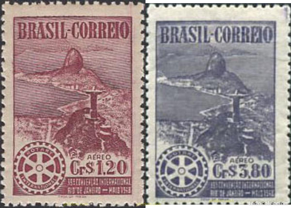 Sellos: 663889 HINGED BRASIL 1948 39 CONGRESO INTERNACIONAL DE ROTARY,RIO DE JANEIRO
