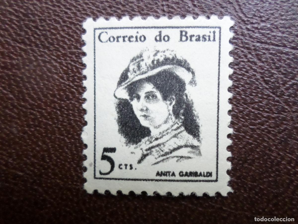 Sellos: :brasil, 1967, anita garibaldi, Yvert 818