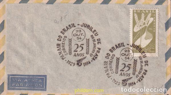 Sellos: 725051 USED BRASIL 1954 4 FIESTA NACIONAL DEL TRIGO EN CARAZINHO
