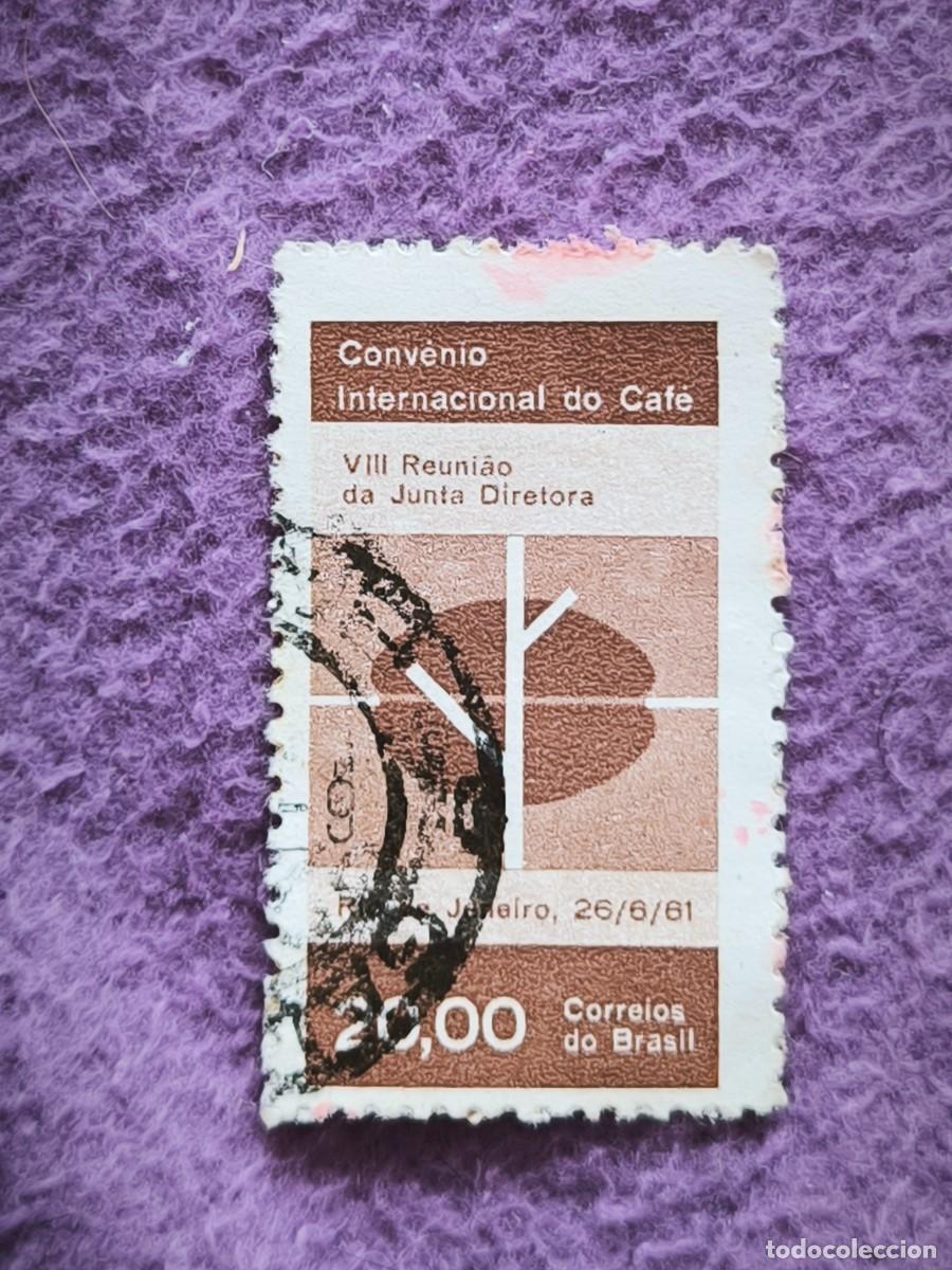 Sellos: Sello Brasil 20 Cruzeiros 1961 &ndash; Convenio Internacional del Caf&eacute; &ndash; Correios do Brasil