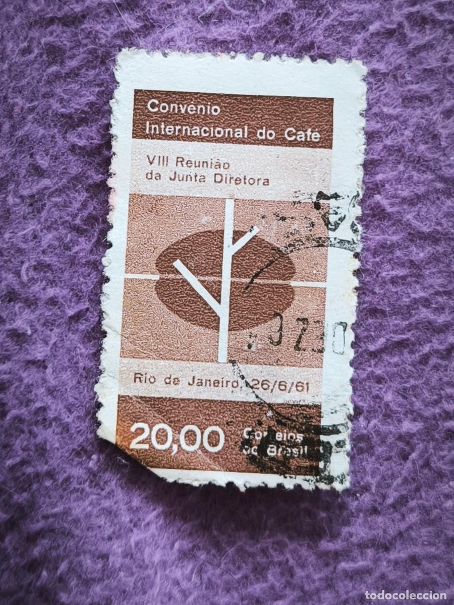 Sellos: Sello Brasil 20 Cruzeiros 1961 &ndash; Convenio Internacional del Caf&eacute; &ndash; Correios do Brasil