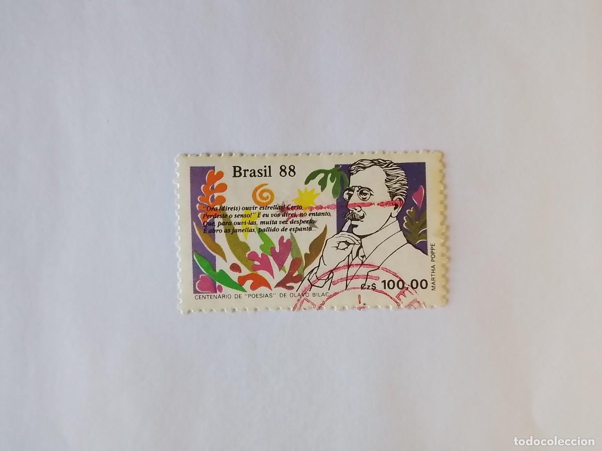 Sellos: A&Ntilde;O 1988 BRASIL SELLO USADO