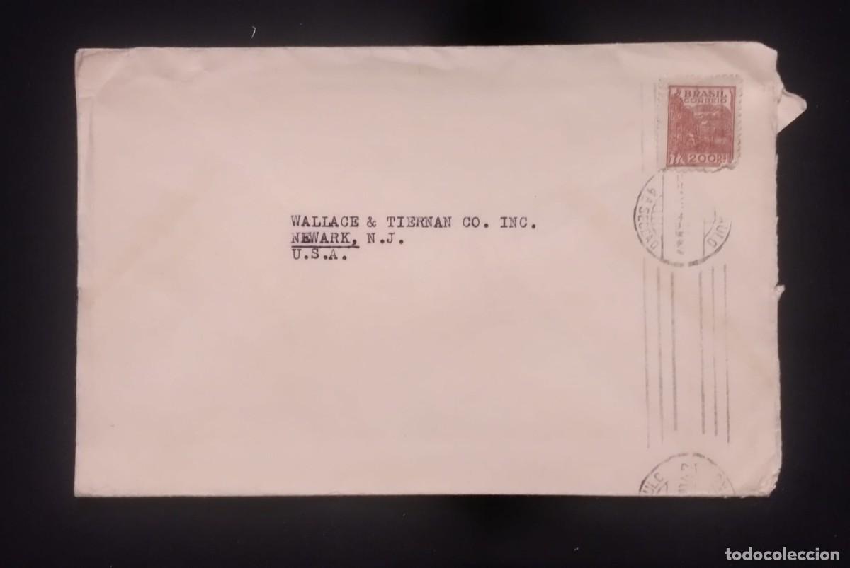 Sellos: TS) CIRCA 1940 BRAZIL, CANCELLATION STAMP, COVER SENT FROM SAO PAULO TO NEW JERSEY, USA, AGRICULTURE