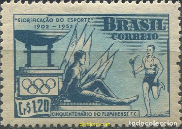 Sellos: 26454 MNH BRASIL 1952 50 ANIVERSARIO DEL CLUB DE FUTBOL FLUMINENSE