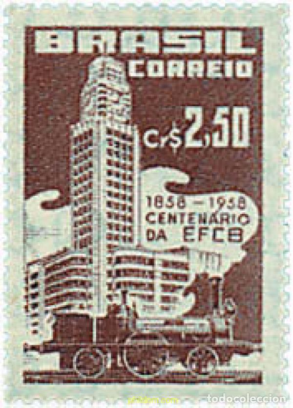 Sellos: 82918 MNH BRASIL 1958 CENTENARIO DE LA EFCB