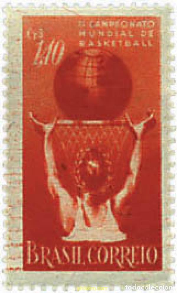 Sellos: 51866 MNH BRASIL 1954 2 CAMPEONATO DEL MUNDO DE BALONCESTO