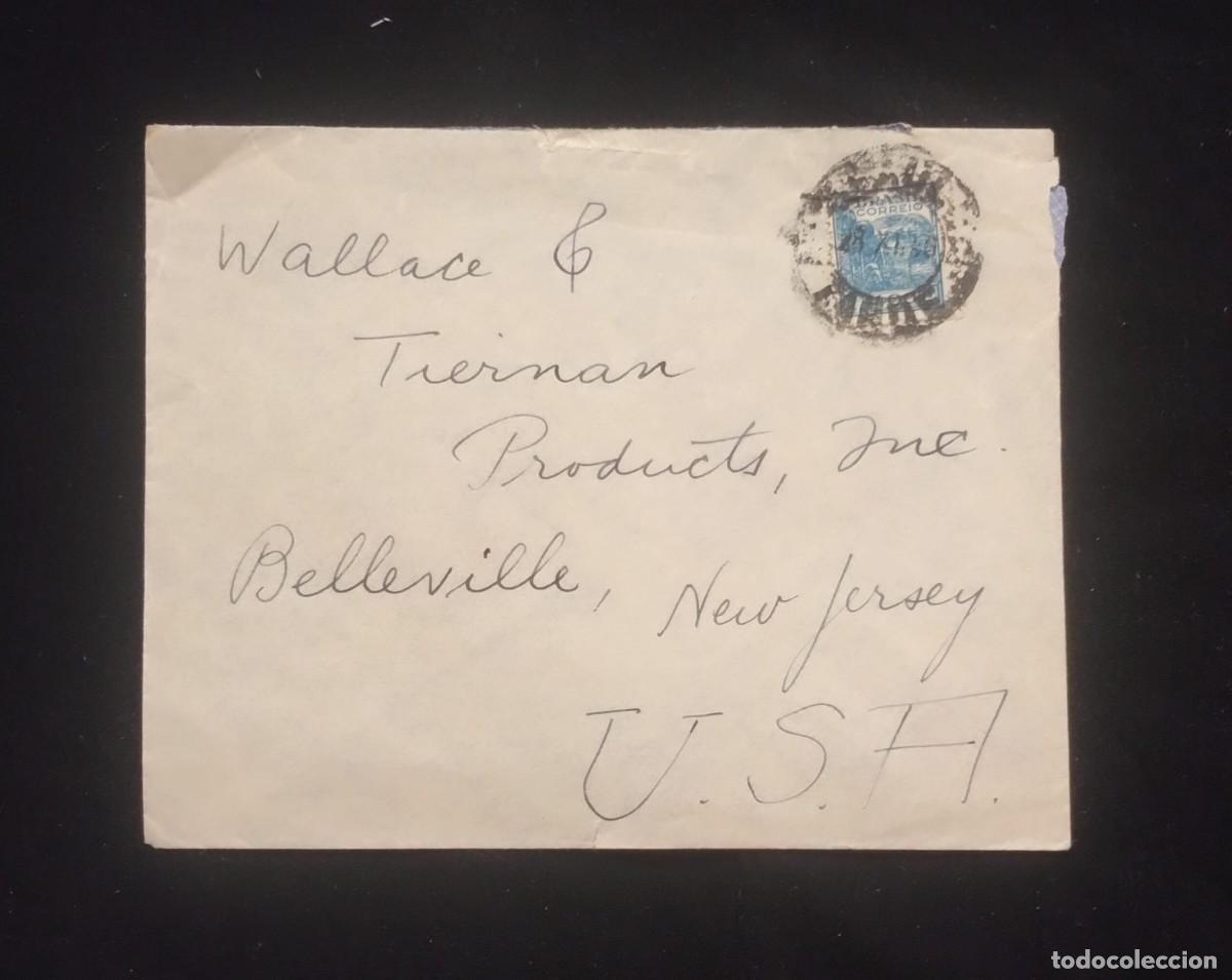 Sellos: TS) 1946 BRAZIL, COVER SENT FROM SAO PAULO TO NEW JERSEY, AIRMAIL, WITH THE AGRICULTURE STAMP.