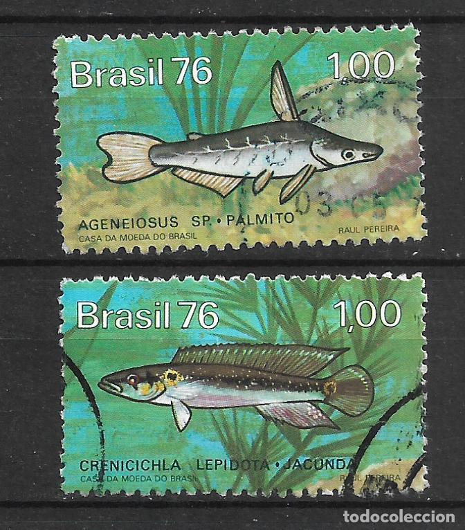 Sellos: brasil 1976 sellos usado peces - 16/4