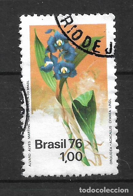 Sellos: brasil 1976 #1438 usado orquidea - 16/5