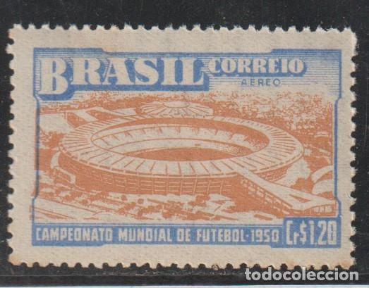 Sellos: BRASIL // YVERT 64 AEREO // 1950 ... NUEVO - COPA DE FUTBOL 1950