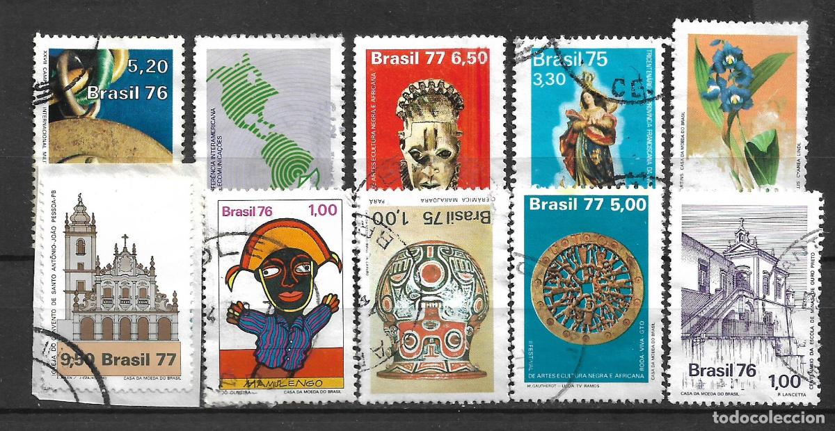 Sellos: brasil a&ntilde;os 70 lote 10 sellos usado - 19/4