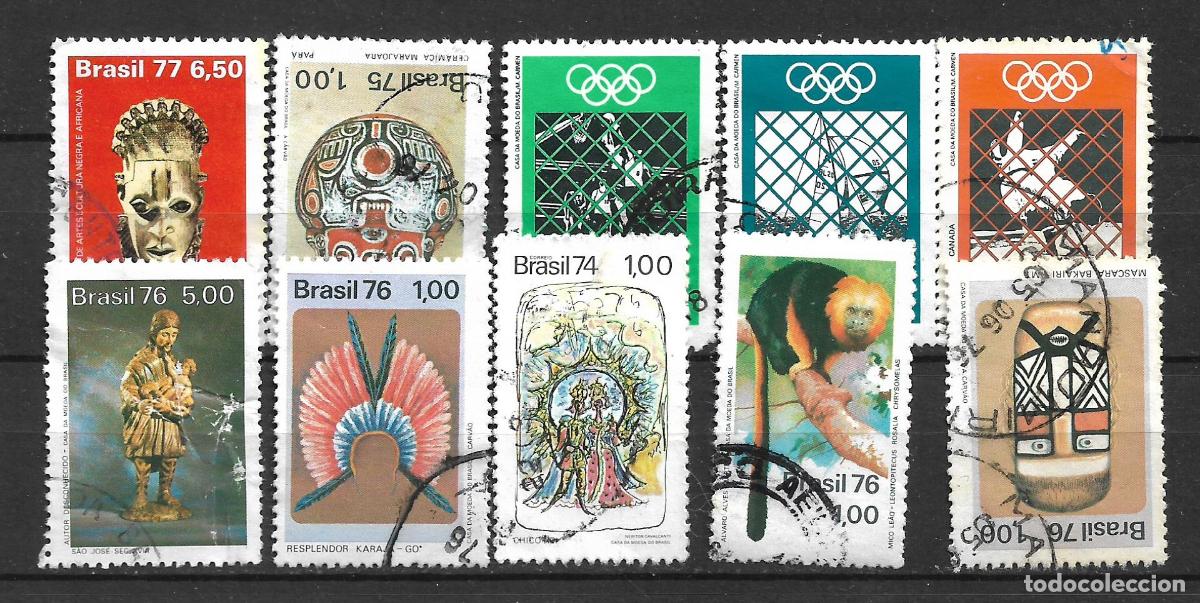 Sellos: brasil a&ntilde;os 70 lote 10 sellos usado - 19/4