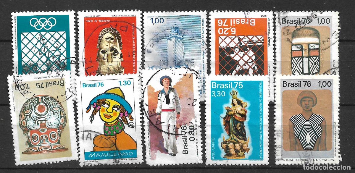 Sellos: brasil a&ntilde;os 70 lote 10 sellos usado - 19/4