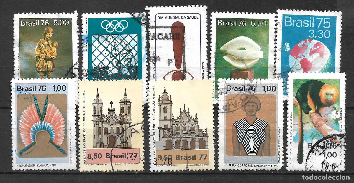 Sellos: brasil a&ntilde;os 70 lote 10 sellos usado - 19/4