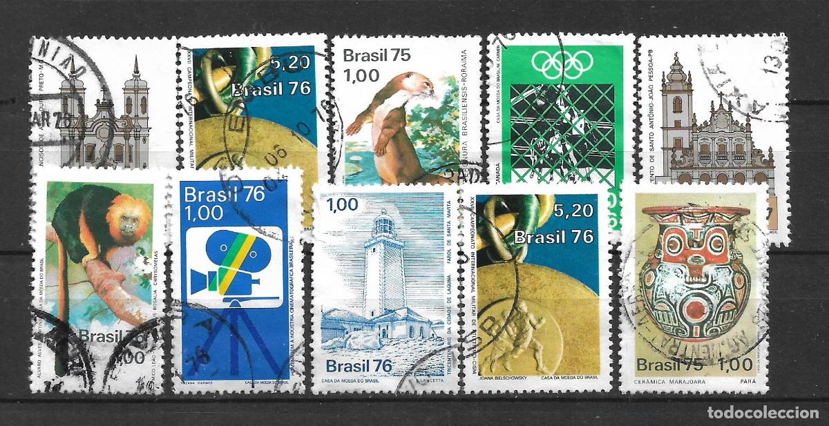 Sellos: brasil a&ntilde;os 70 lote 10 sellos usado - 19/4