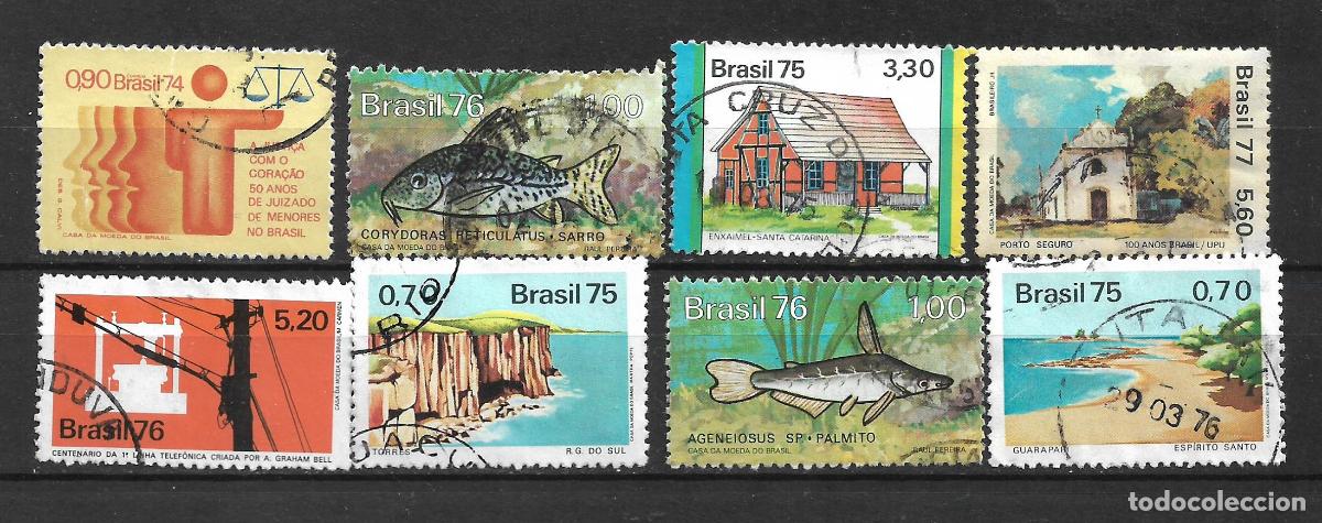 Sellos: brasil a&ntilde;os 70 lote 8 sellos usado - 19/4