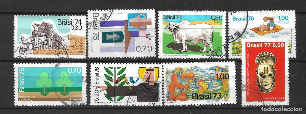 Sellos: brasil a&ntilde;os 70 lote 8 sellos usado - 19/4