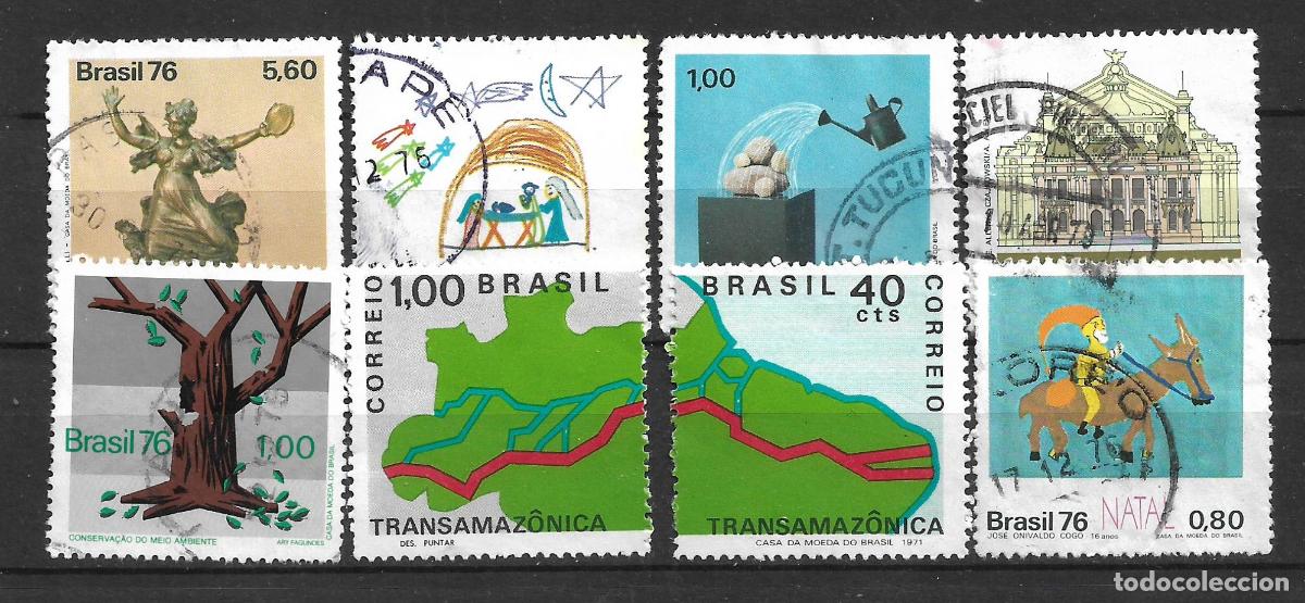 Sellos: brasil a&ntilde;os 70 lote 8 sellos usado - 19/5