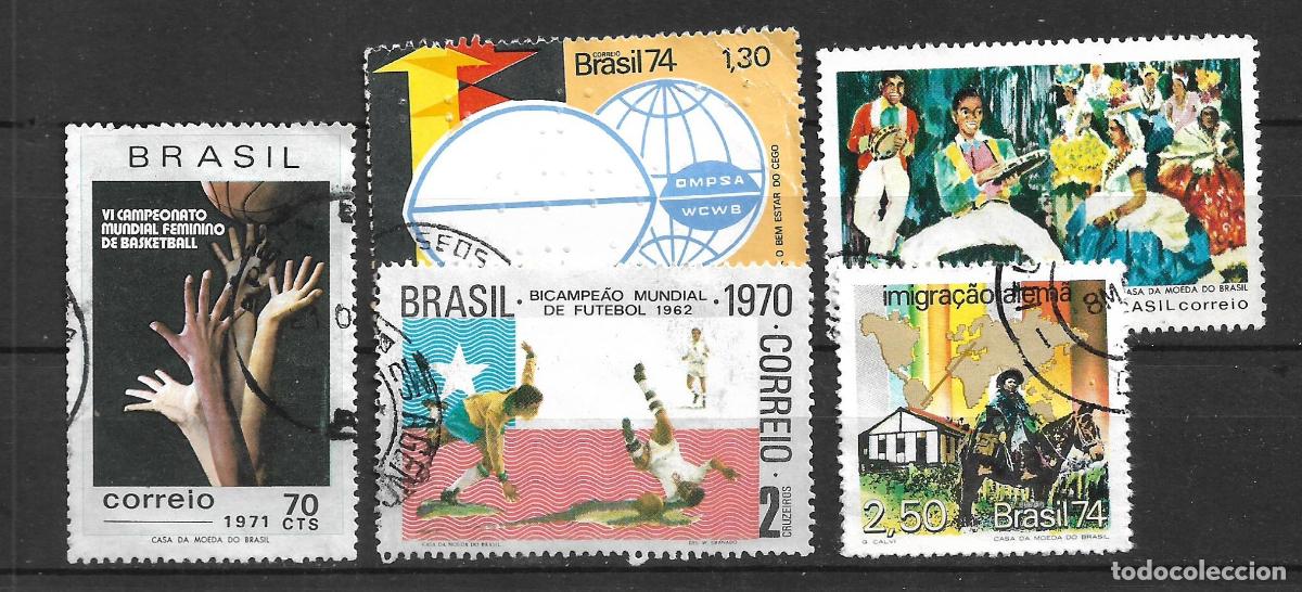 Sellos: brasil a&ntilde;os 70 lote 5 sellos usado - 19/5
