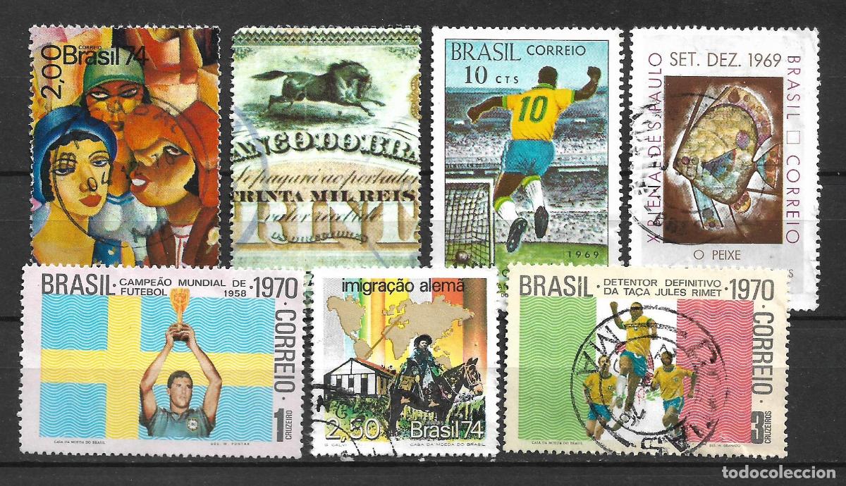 Sellos: brasil a&ntilde;os 70 lote 7 sellos usado - 19/5