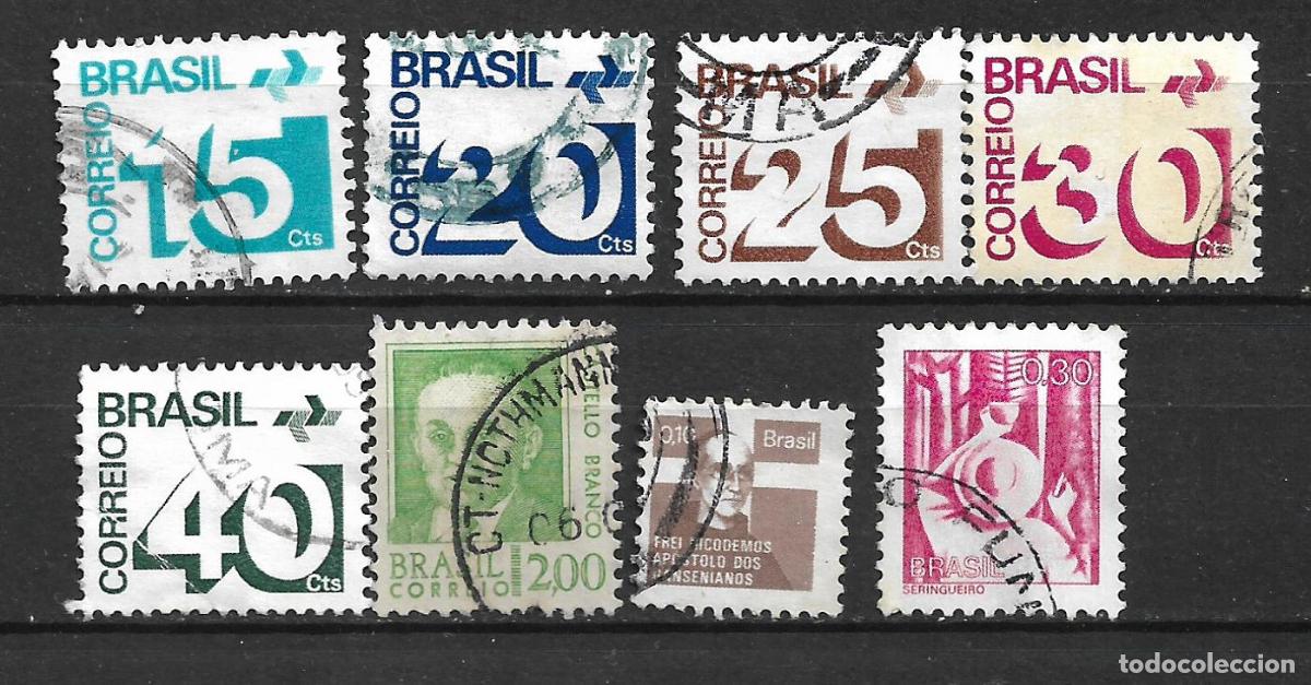 Sellos: brasil lote 8 sellos usados- 23/2
